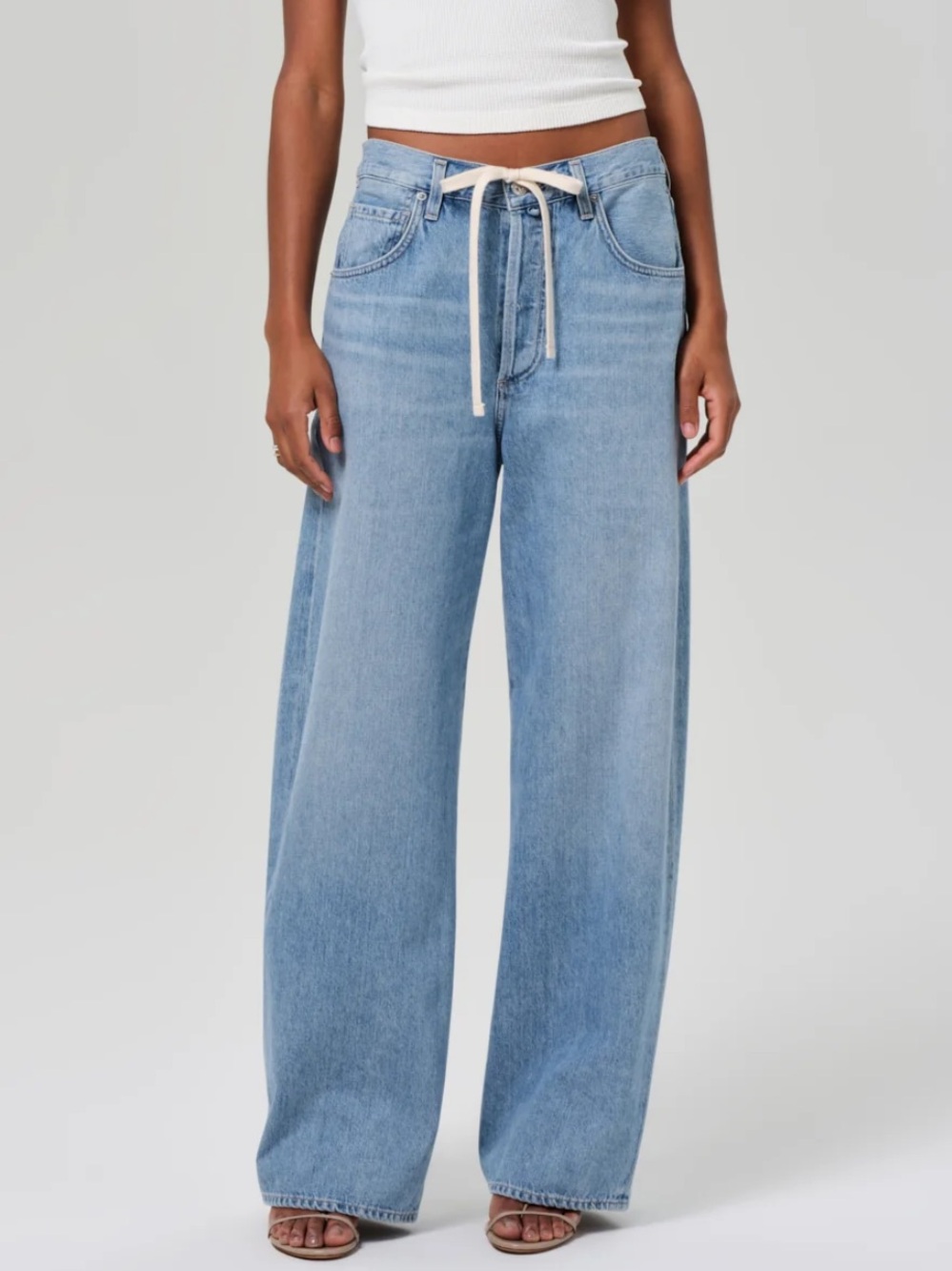 NWOT Citizens of Humanity Brynn wide leg denim trousers 27 blue lace